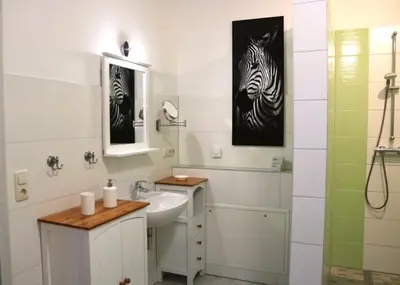 Ein Badezimmer in der Unterkunft Ferienwohnung Lipizzaner