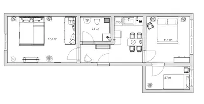 Grundriss der Unterkunft PINEAPPLE APARTMENTS - Dresden Mitte - free parking