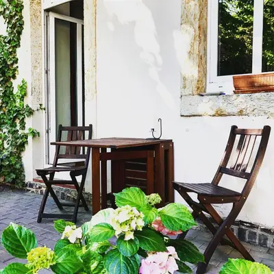 Ein Patio oder anderer Außenbereich in der Unterkunft Apartment Alaune