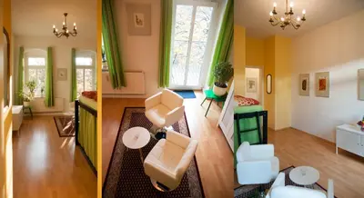 Ein Bett oder Betten in einem Zimmer der Unterkunft Apartment Alaune