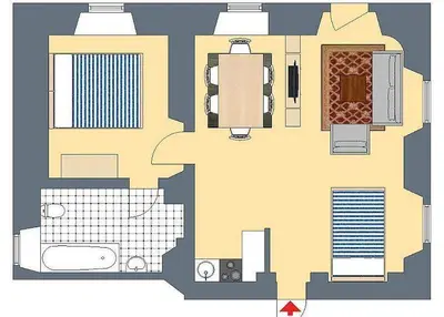 Grundriss der Unterkunft Ferienwohnung im Pfarrhaus