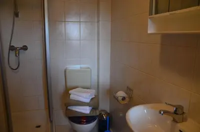 Ein Badezimmer in der Unterkunft Kleiner Burgblick