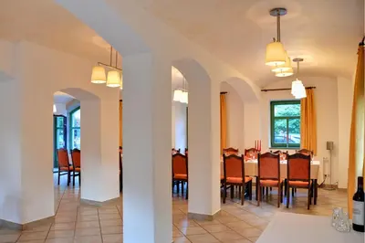 Ein Sitzbereich in der Unterkunft Gutshof Hauber
