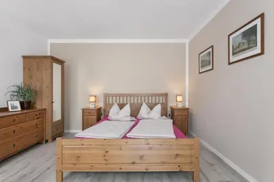 Ein Bett oder Betten in einem Zimmer der Unterkunft Spannende Tage in Dresden