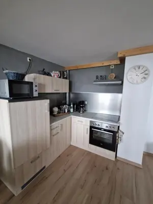 Küche/Küchenzeile in der Unterkunft Ferienwohnung Ines Wolf in der Meißner Innenstadt