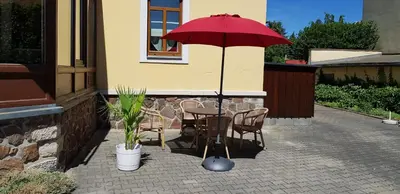 Das Gebäude in dem sich die Pension befindet