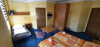Ein Bett oder Betten in einem Zimmer der Unterkunft Alte Post zu Stetzsch