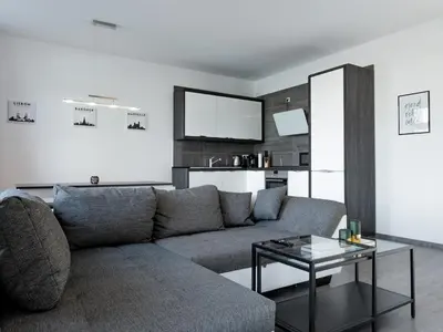 Ein Sitzbereich in der Unterkunft Moderne City Appartments im Stadtzentrum