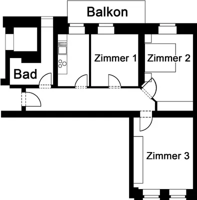 Grundriss der Unterkunft Apartment Clara