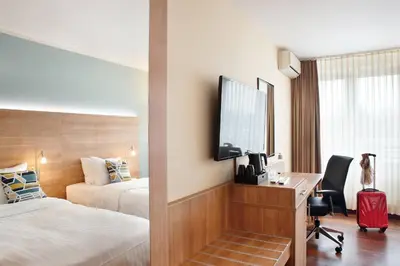 TV/Unterhaltungsangebot in der Unterkunft Courtyard by Marriott Dresden