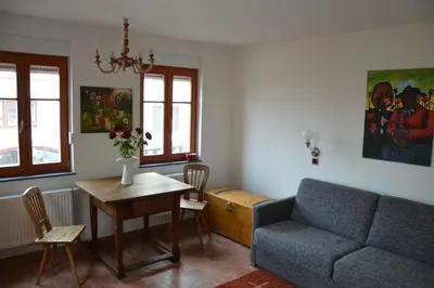 Ein Sitzbereich in der Unterkunft Dreiseitenhof Radebeul