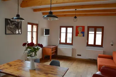 Ein Sitzbereich in der Unterkunft Dreiseitenhof Radebeul