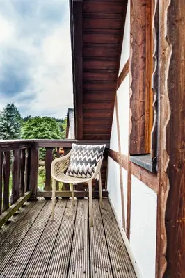 Ein Balkon oder eine Terrasse in der Unterkunft Waldhotel Kreuztanne