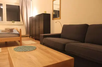 Ein Sitzbereich in der Unterkunft Apartment Bella