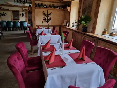 Ein Sitzbereich in der Unterkunft Hotel und Pension Al Dente