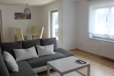 Ein Sitzbereich in der Unterkunft Haus Elbblick