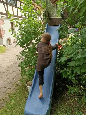 Ein Garten an der Unterkunft Ferienwohnung Hegemühle