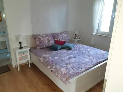 Ein Bett oder Betten in einem Zimmer der Unterkunft Ferienwohnungen Weise im Lausitzer-Seenland