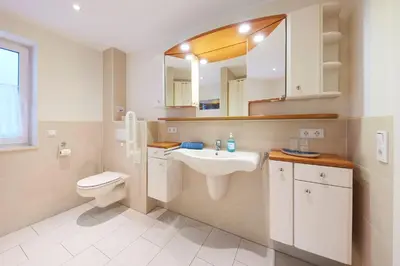 Ein Badezimmer in der Unterkunft Ferienwohnung im Sonnenhof