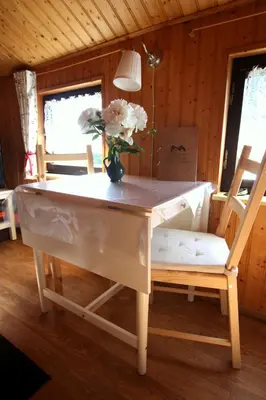 Ein Sitzbereich in der Unterkunft Ferienhaus beim Imker