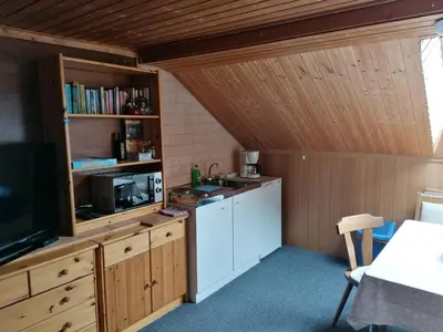 Küche/Küchenzeile in der Unterkunft Ferienwohnung Felsblick