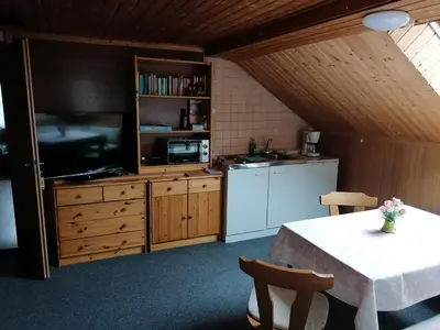 Küche/Küchenzeile in der Unterkunft Ferienwohnung Felsblick