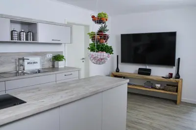 Küche/Küchenzeile in der Unterkunft Ferienwohnung Julia