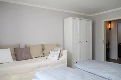 Ein Bett oder Betten in einem Zimmer der Unterkunft Ferienwohnung Julia