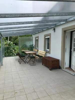 Ein Balkon oder eine Terrasse in der Unterkunft Haus Vogelgesang Pirna