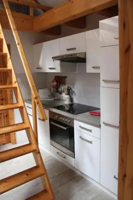 Küche/Küchenzeile in der Unterkunft Ferienhaus Franz - an der Elbe, mit großem Garten