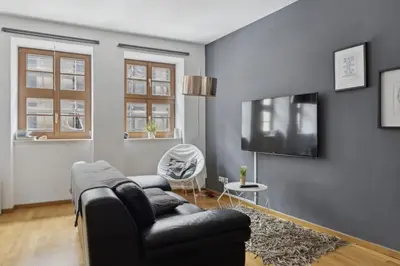 TV/Unterhaltungsangebot in der Unterkunft Zentrales Studio an der Frauenkirche