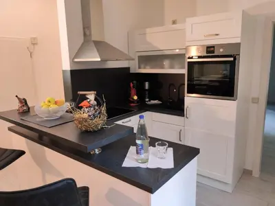 Küche/Küchenzeile in der Unterkunft Ferienwohnung Sächsische Schweiz