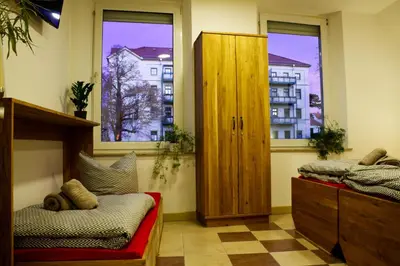 Ein Bett oder Betten in einem Zimmer der Unterkunft KL17 Ostel Döbeln