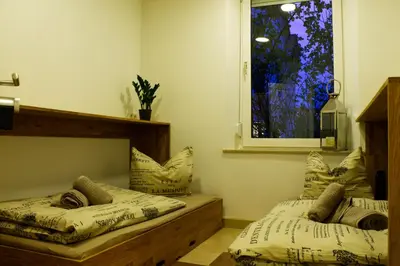 Ein Bett oder Betten in einem Zimmer der Unterkunft KL17 Ostel Döbeln