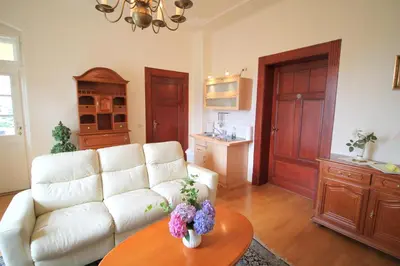 Ein Sitzbereich in der Unterkunft Hotel-Appartement-Villa Ulenburg
