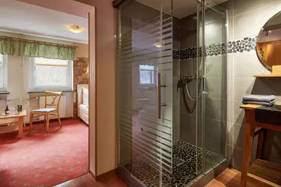 Ein Badezimmer in der Unterkunft Hotel Ladenmühle