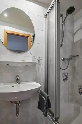 Ein Badezimmer in der Unterkunft Hotel Ladenmühle