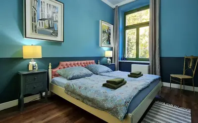 Ein Bett oder Betten in einem Zimmer der Unterkunft Art-House Kurort Rathen