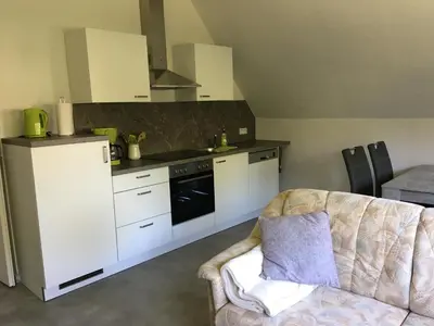 Küche/Küchenzeile in der Unterkunft Ferienwohnung Möckel