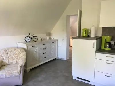 Küche/Küchenzeile in der Unterkunft Ferienwohnung Möckel