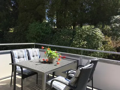 Ein Garten an der Unterkunft Ferienwohnung Möckel
