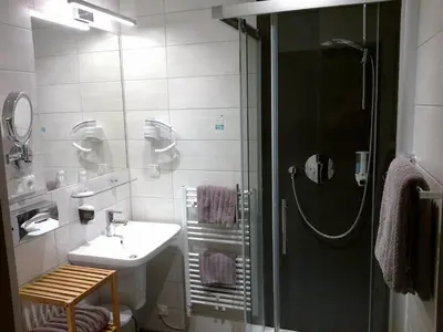 Ein Badezimmer in der Unterkunft Hotel Weiße Taube