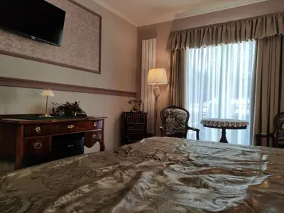 Ein Bett oder Betten in einem Zimmer der Unterkunft Pilgrims Inn Kreischa