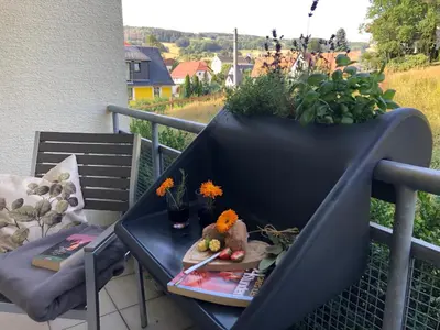 Ein Sitzbereich in der Unterkunft Pilgrims Inn Kreischa