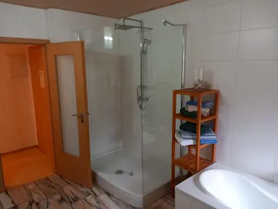 Ein Badezimmer in der Unterkunft Ferienwohnung Linke 