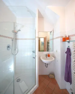 Ein Badezimmer in der Unterkunft Gästehaus am Markt - Leisnig
