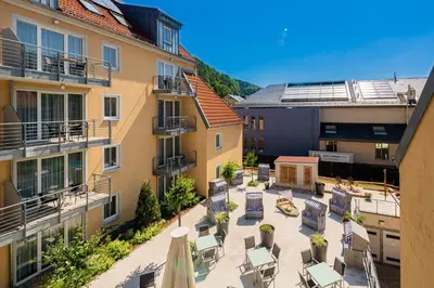 Das Gebäude in dem sich das Hotel befindet