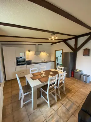 Küche/Küchenzeile in der Unterkunft Ferienwohnung Kornkäfer 2