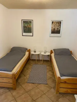 Ein Bett oder Betten in einem Zimmer der Unterkunft Ferienwohnung Kornkäfer 2
