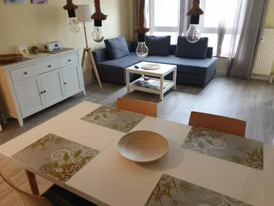 Ein Sitzbereich in der Unterkunft Gästewohnung BenjaroS